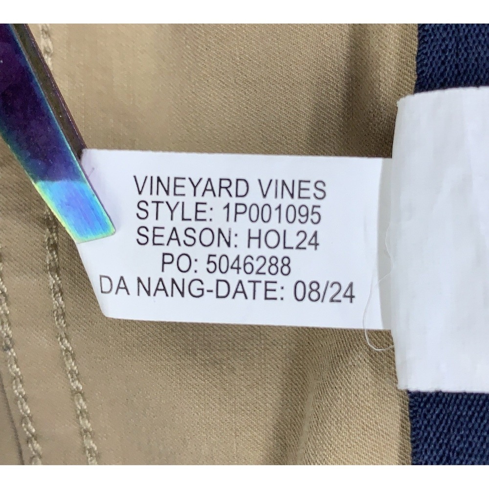 Vineyard Vines Performance Pants Mens 40x32 Tan Khaki Athletic Taper Stretch - Picture 3 of 12
